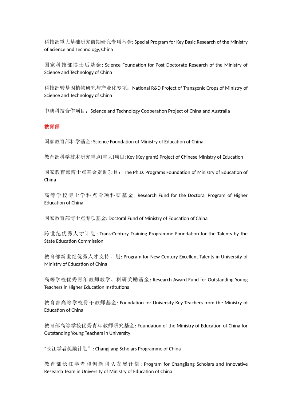 基金项目的中英文名称_第3页