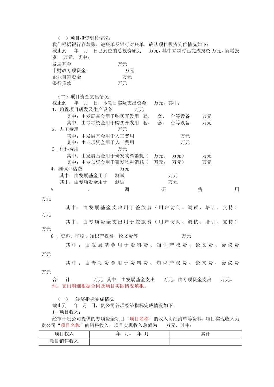 基金项目验收审计报告-模板_第2页