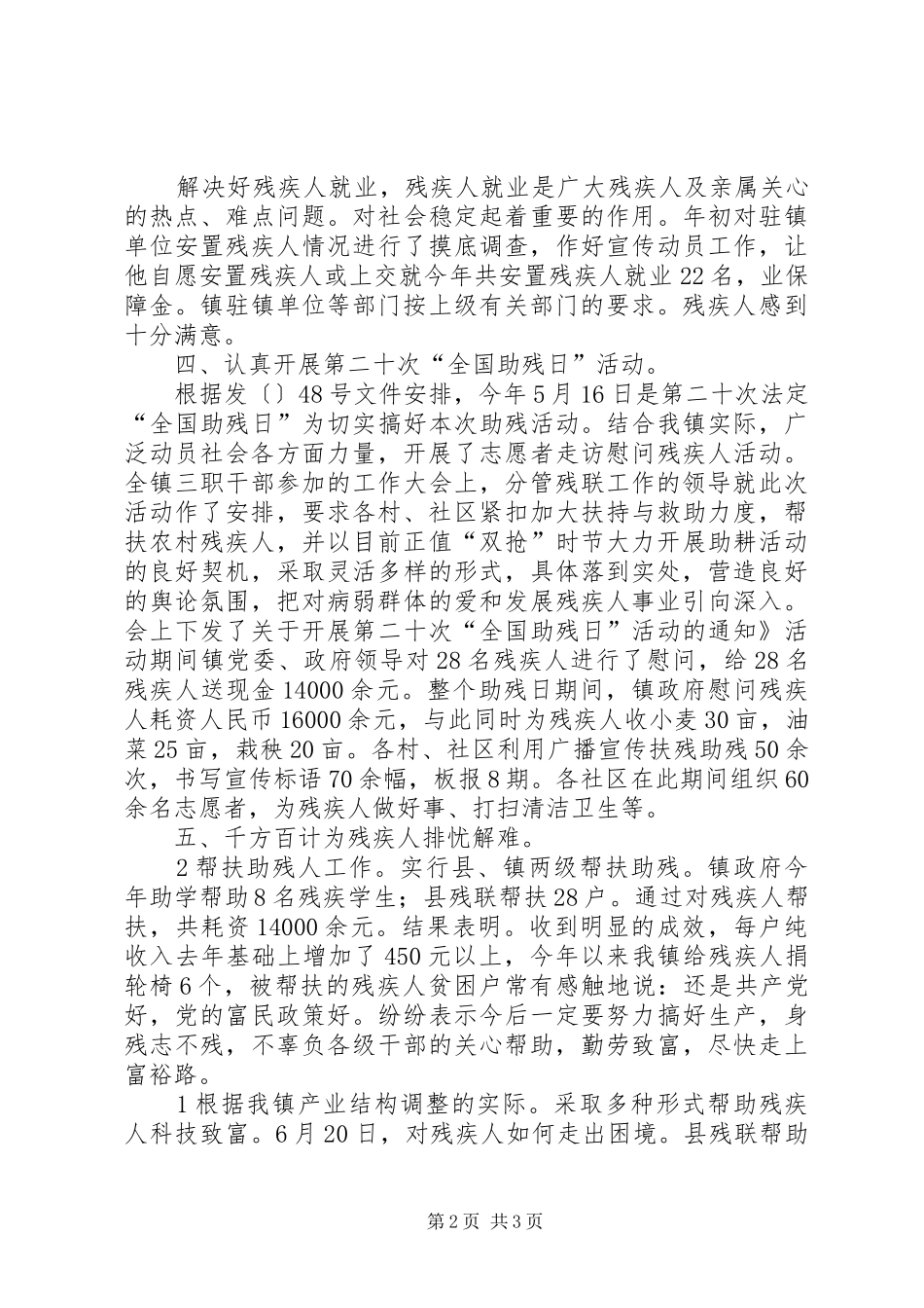 2024年乡镇残联事业年底总结_第2页