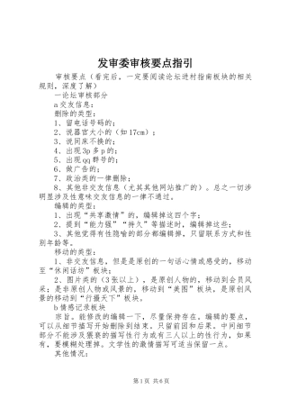 2024年发审委审核要点指引