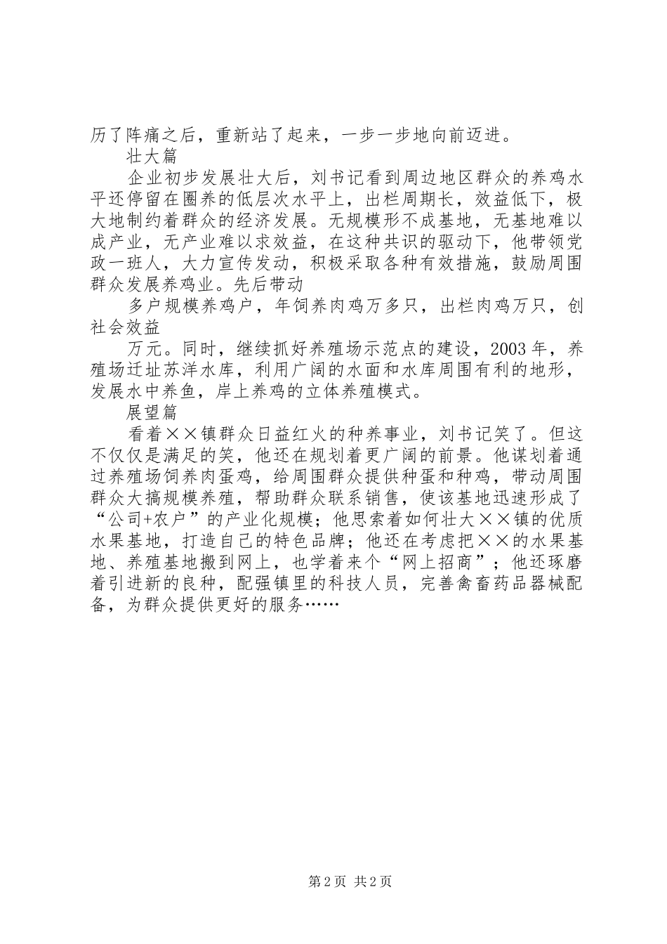 2024年乡镇党委书记先进事迹材料_第2页