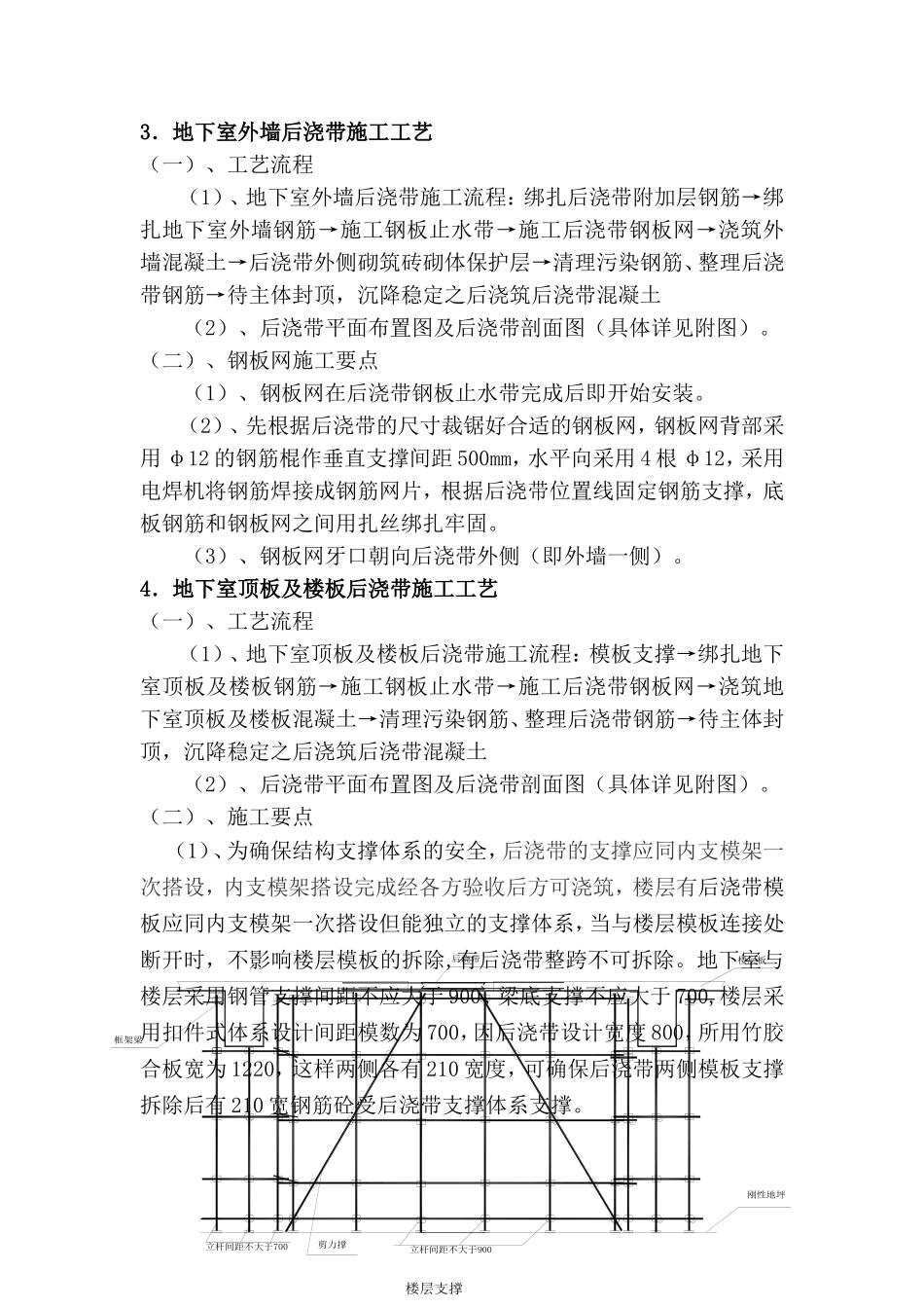 基础底板后浇带施工方案_第2页