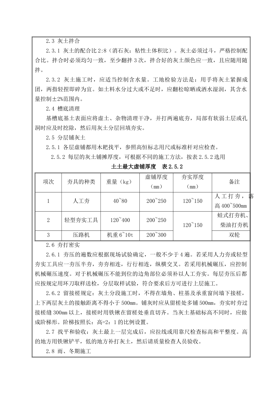 基坑二八灰土回填技术交底_第2页