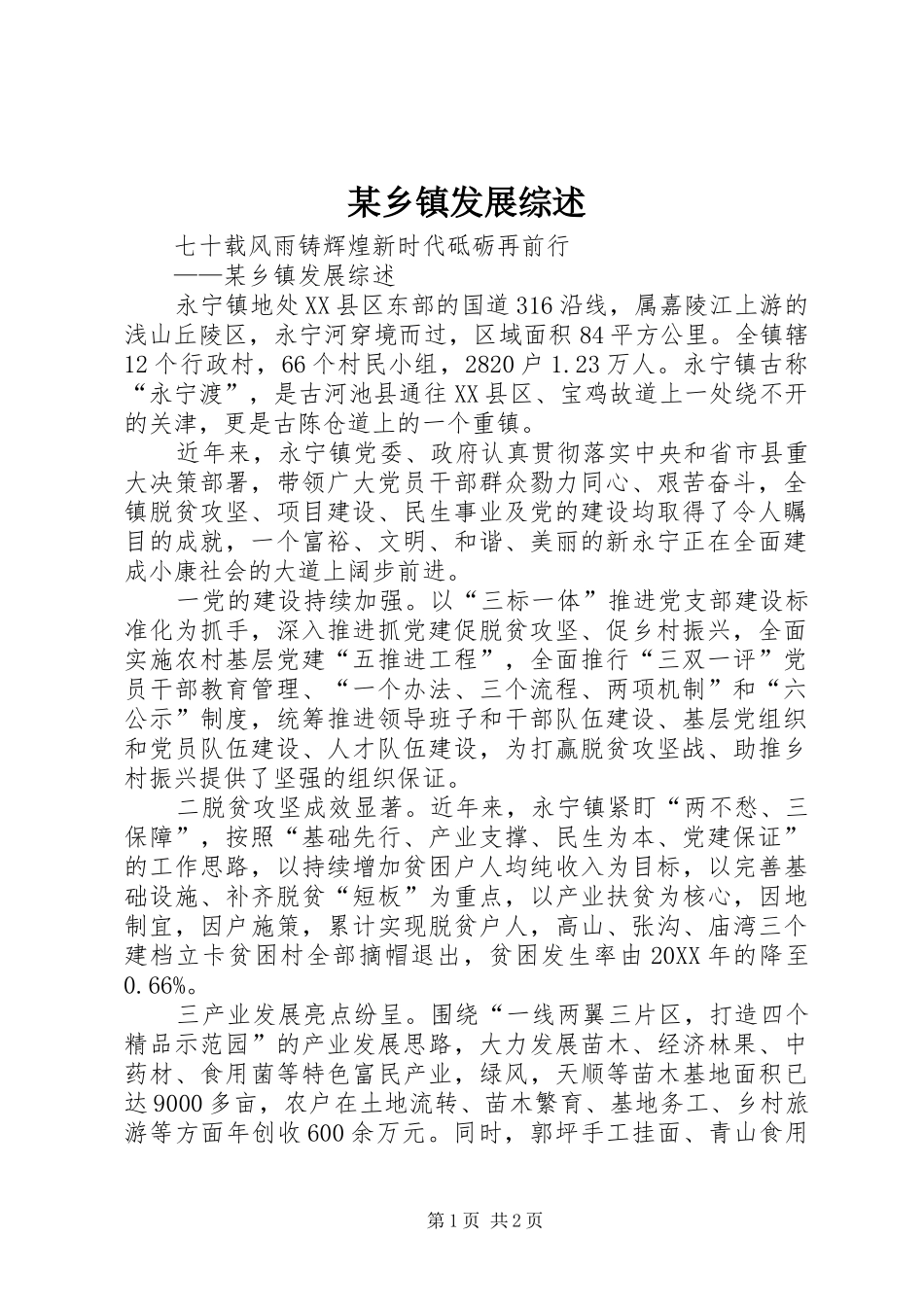2024年乡镇发展综述_第1页