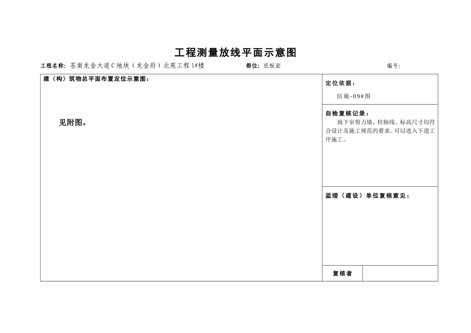 基础工程测量放线平面示意图_第2页