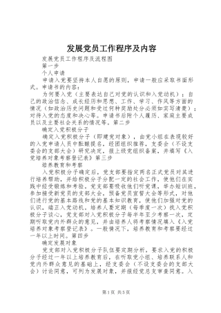 2024年发展党员工作程序及内容