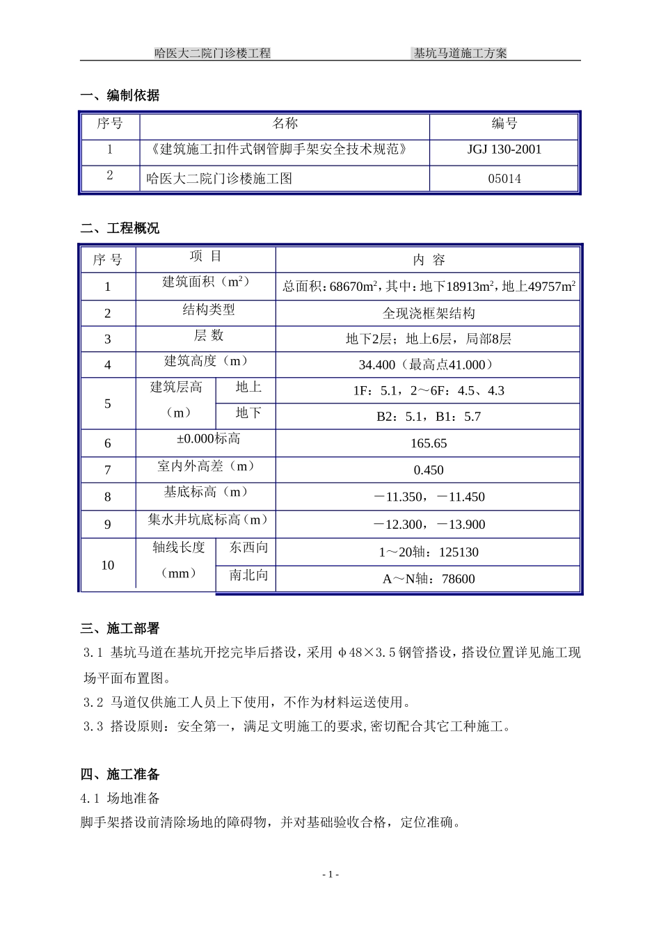基坑马道方案_第1页