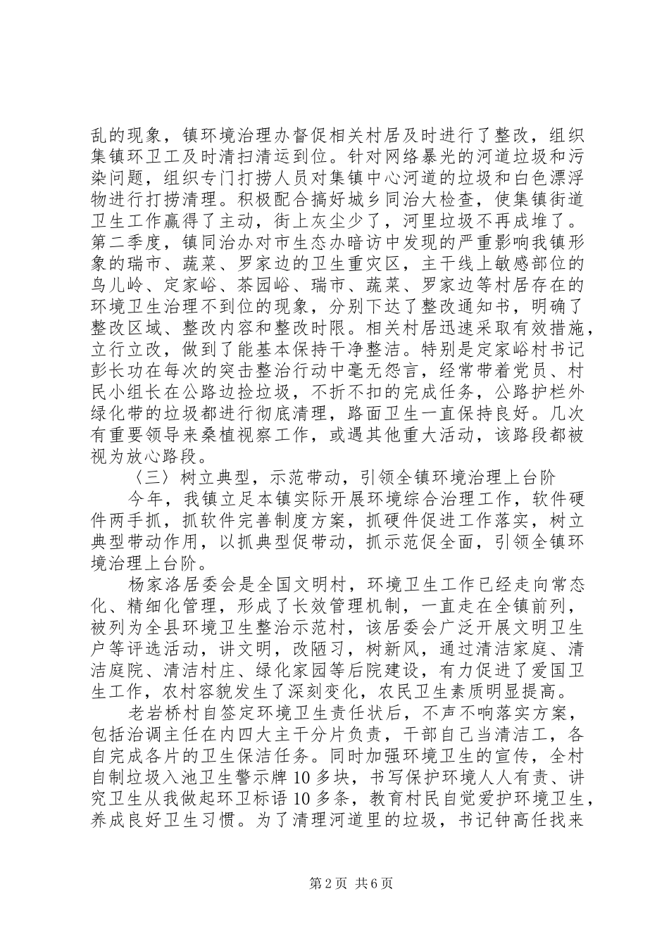 2024年乡镇年度城乡环境同治工作总结_第2页