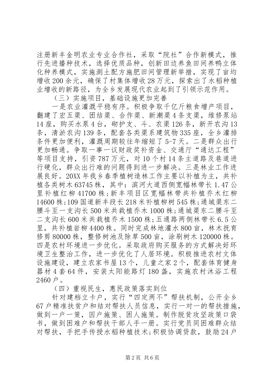 2024年乡镇年度工作总结暨工作思路_第2页