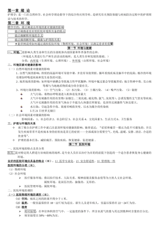 基础护理学知识点复习总结