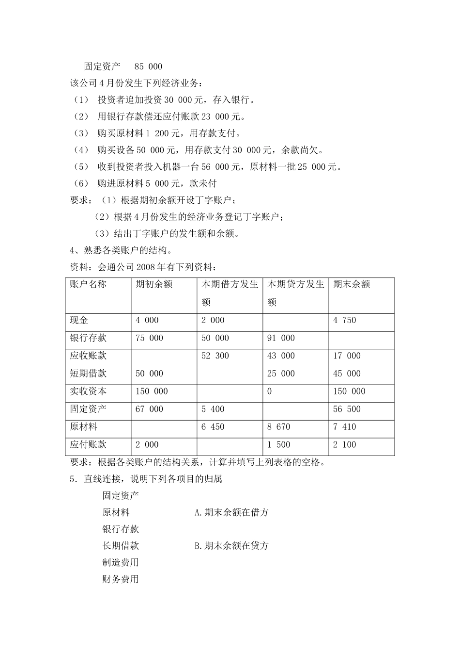 基础会计筹资过程、供应过程业务题_第2页