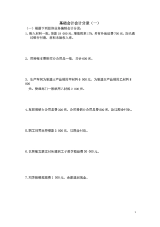 基础会计分录大全练习题及答案(同名9243)