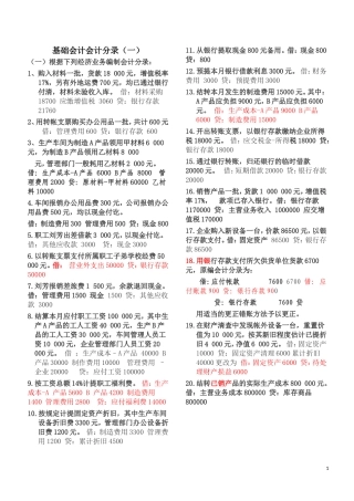 基础会计分录大全练习题及答案(同名24209)