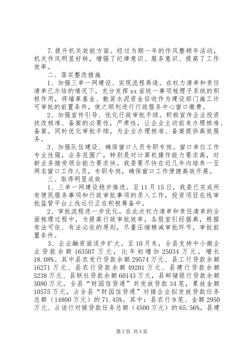 2024年发展环境存在问题专项整治工作汇报_第2页