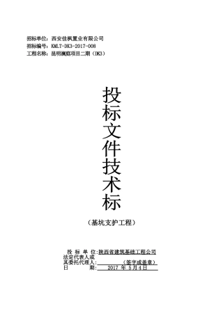 基坑支护工程(技术标图文)