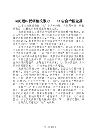 2024年向问题叫板朝整改聚力省自治区党委