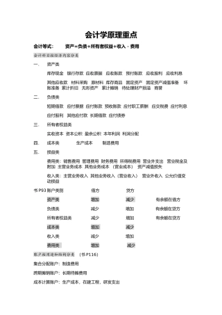 基础会计学原理重点整理(精编!!)