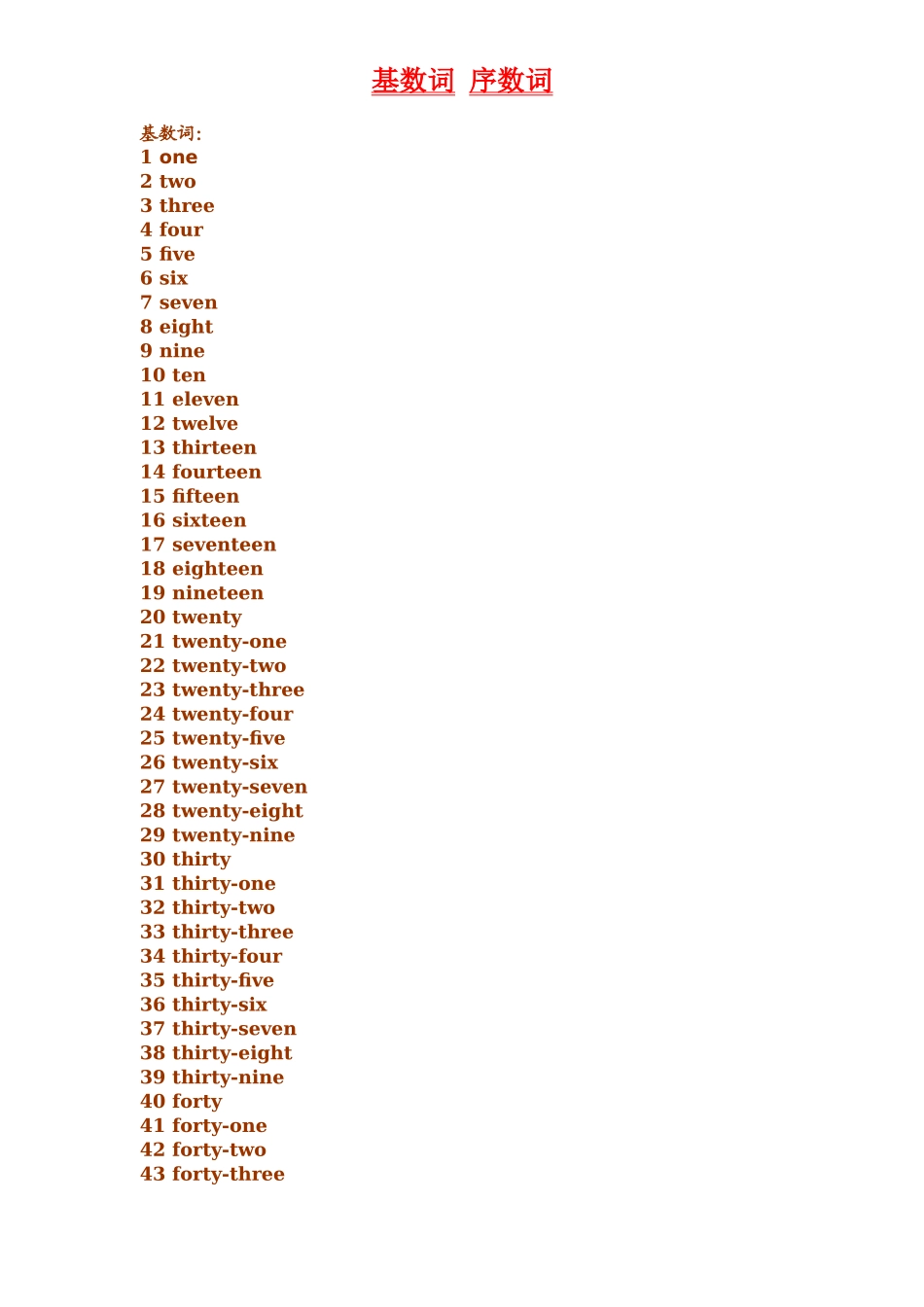 基数词-序数词_第1页