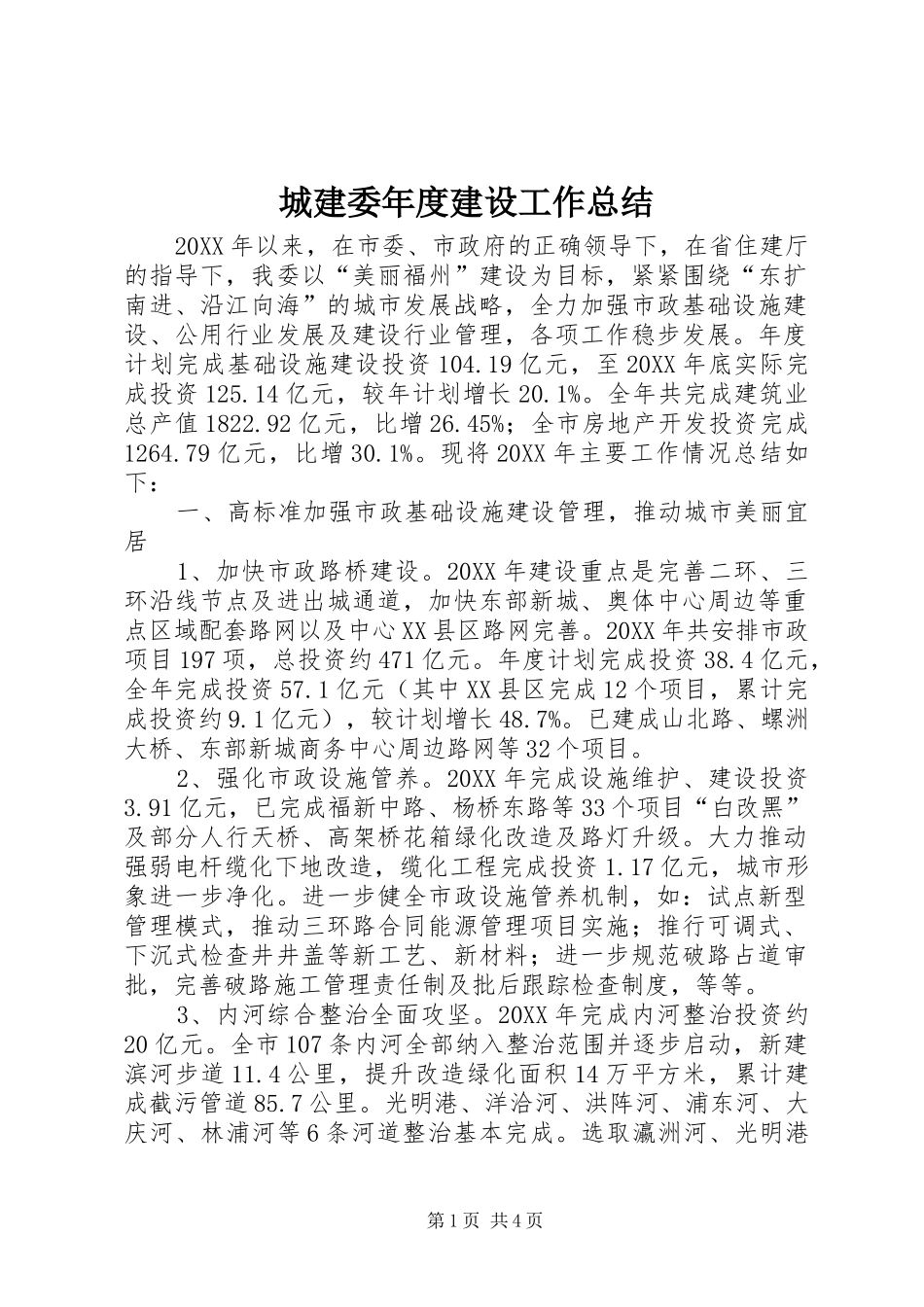 2024年城建委年度建设工作总结_第1页