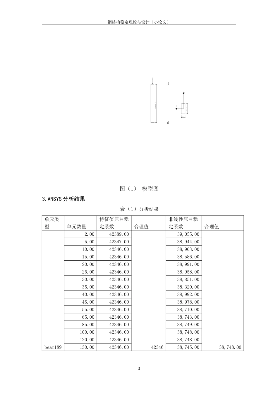 基于ANSYS的轴心受压杆屈曲分析(很好很全)_第3页