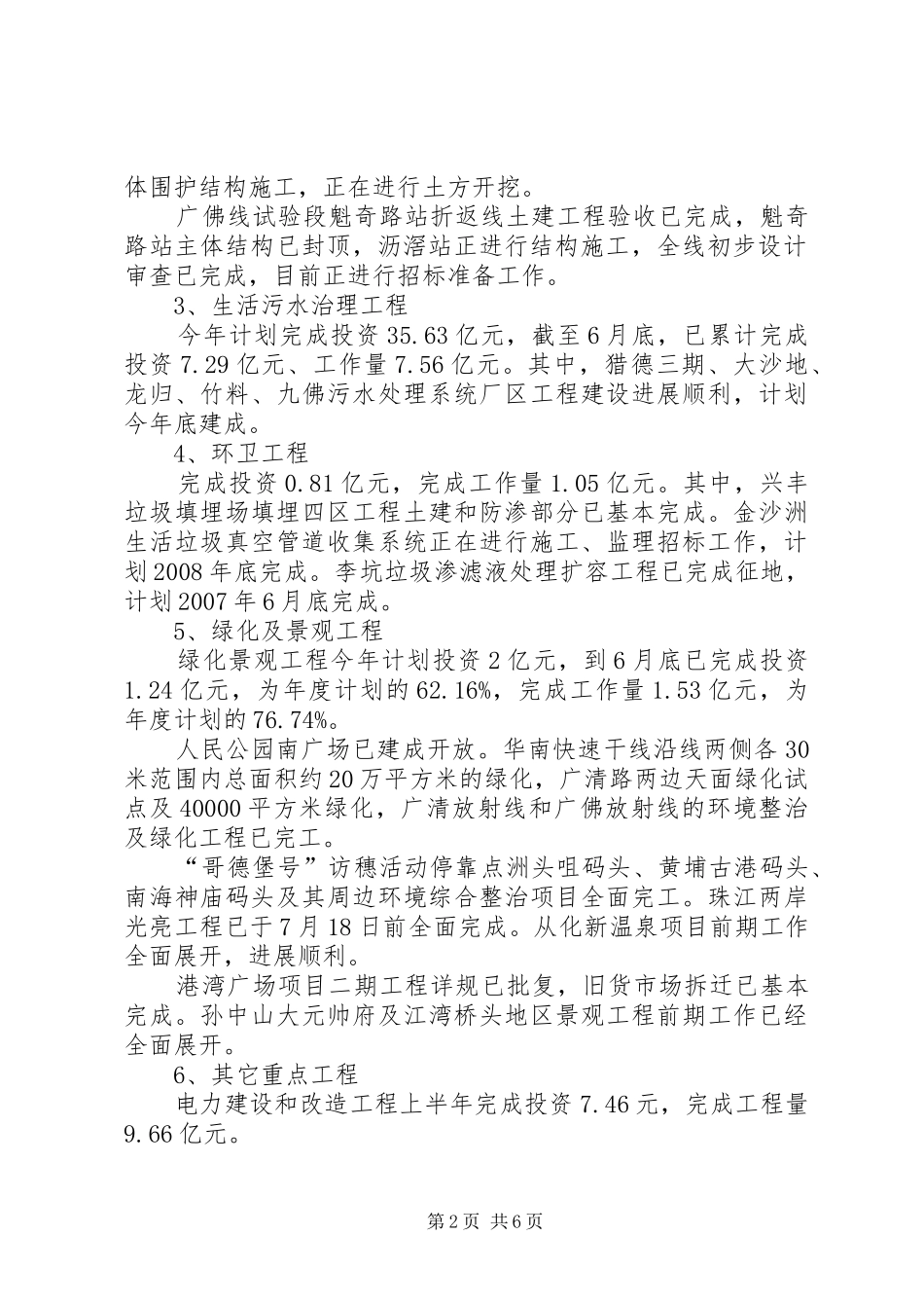 2024年城建与管理上半年工作总结_第2页