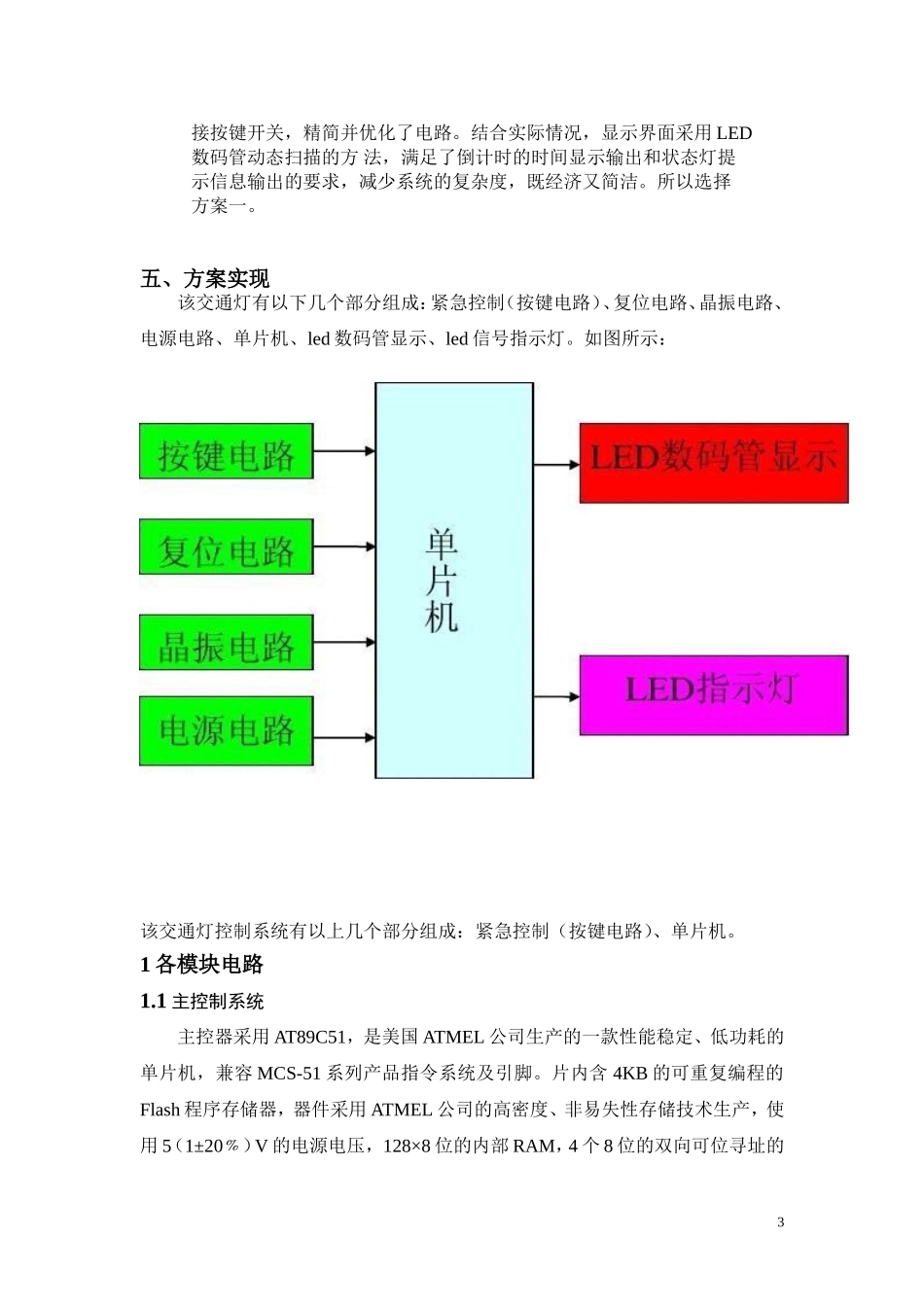基于AT89c51单片机实现的交通灯_第3页