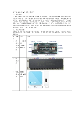 基于51单片机WiFi智能小车制作