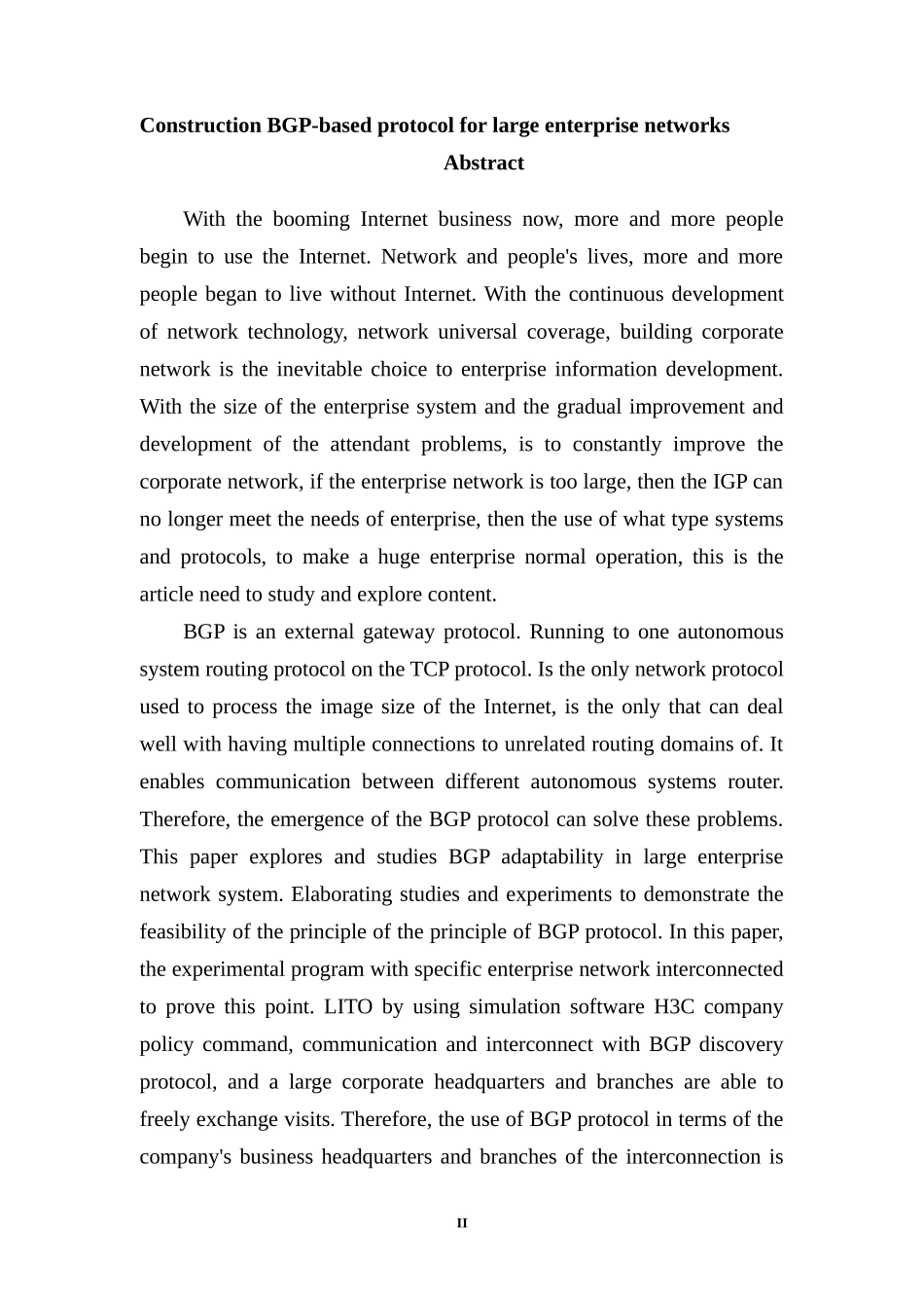 基于BGP协议的大型企业网络的构建_第2页