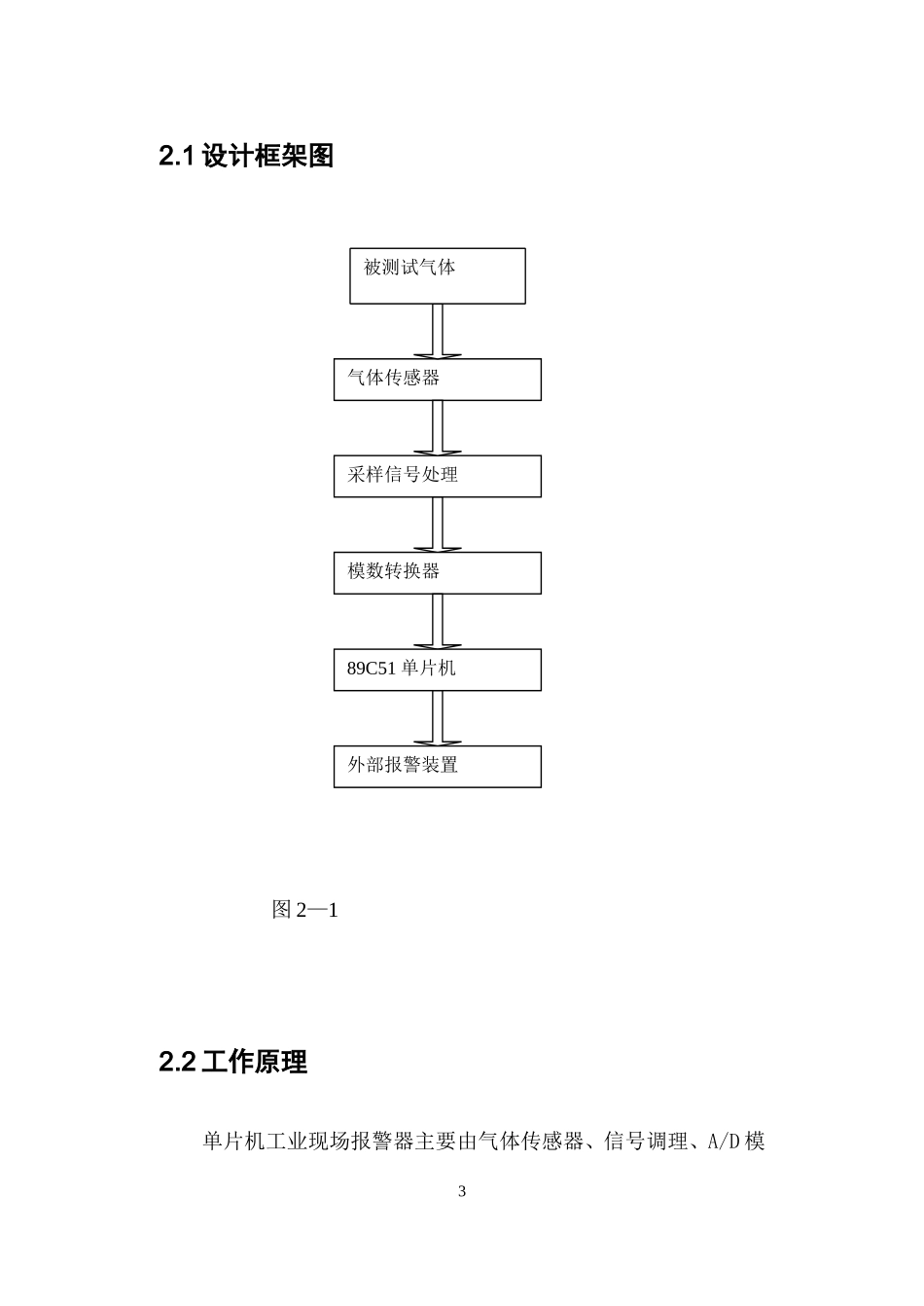 基于c51单片机的有害气体检测课程设计--强欣_第3页