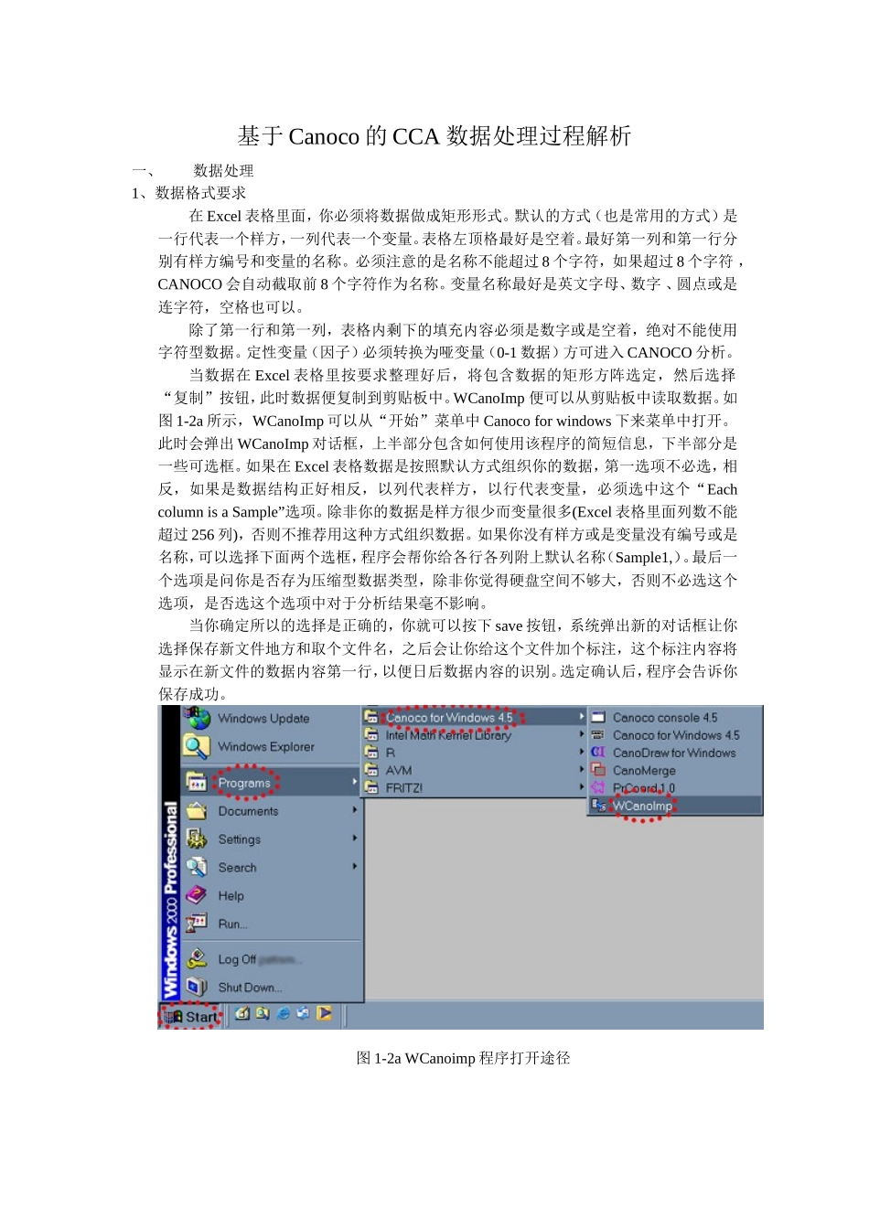 基于Canoco的CCA数据处理过程解析_第1页