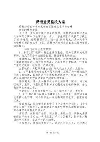 2024年反馈意见整改方案
