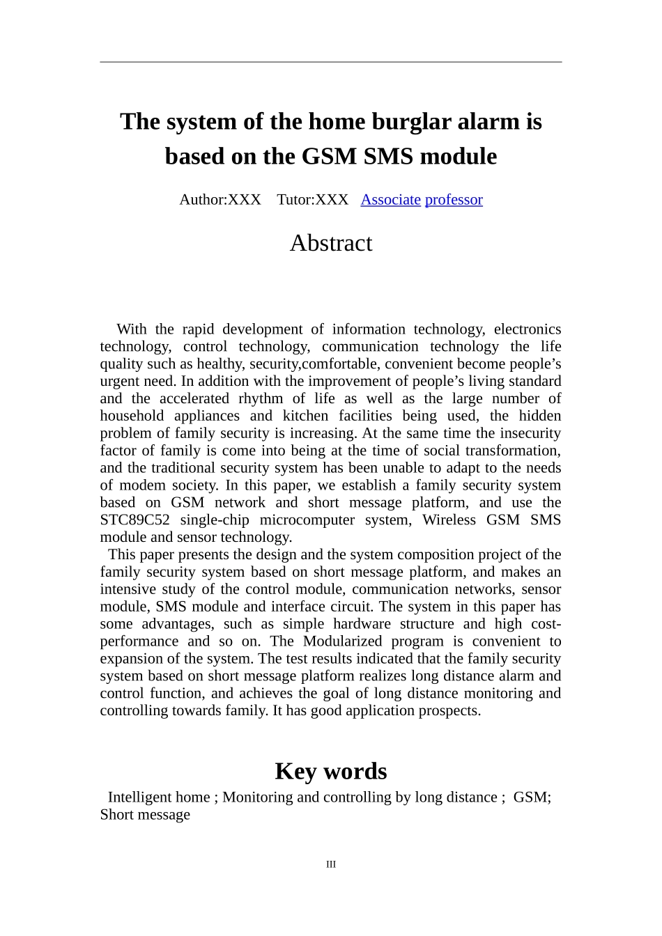 基于GSM模块的防盗报警系统-毕业论文设计终稿_第3页