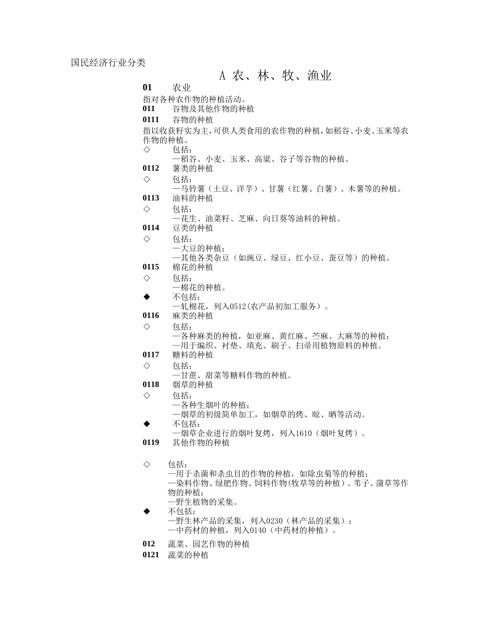 国民经济行业分类_第1页