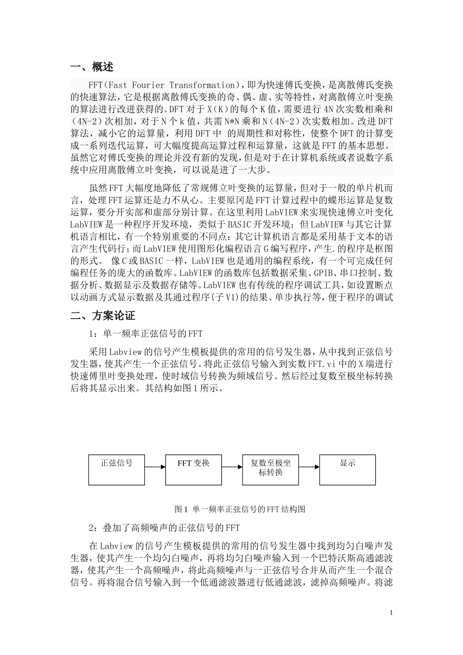 基于Labview的快速傅里叶变换的实现_第1页