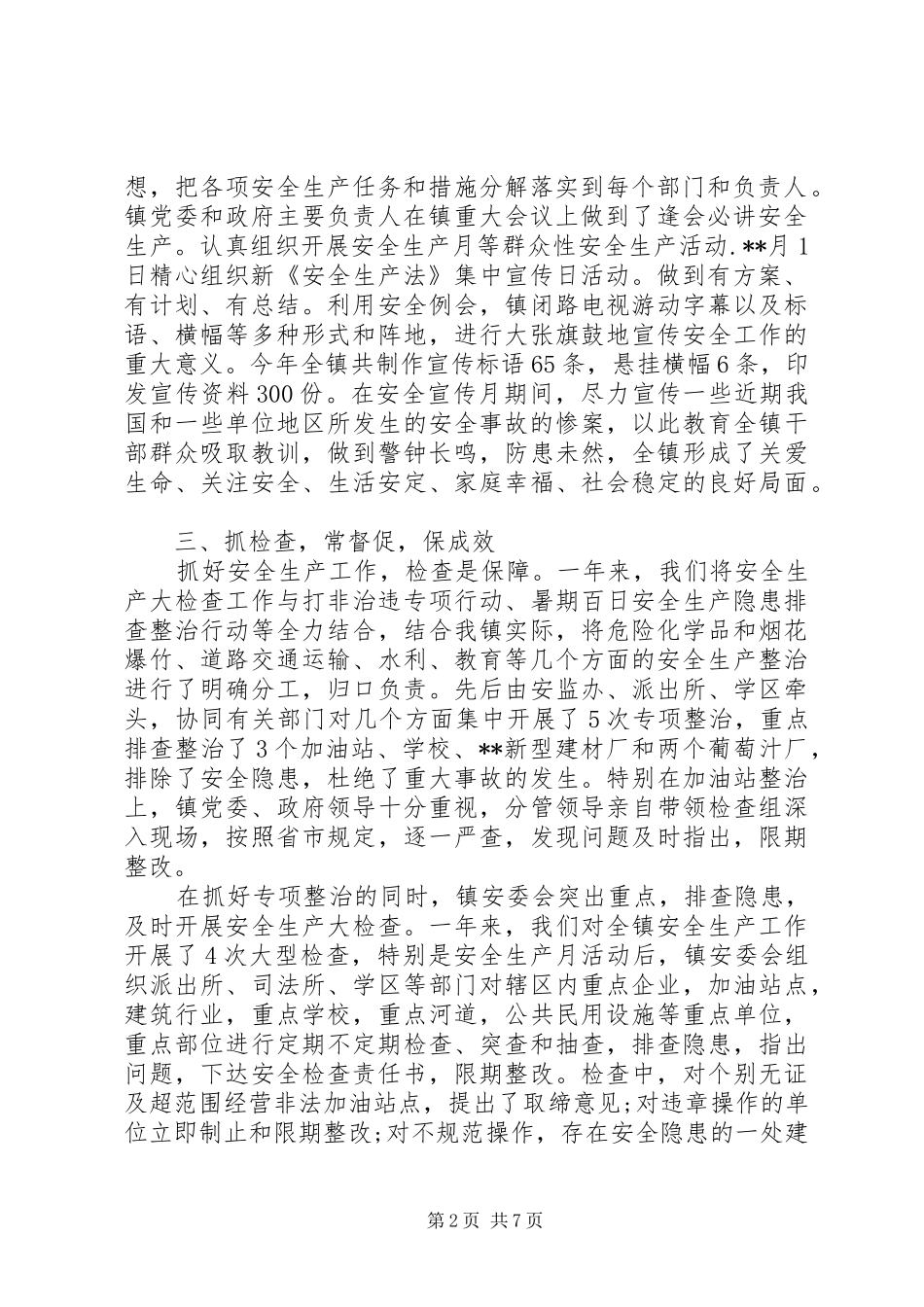 2024年分管安全生产述职报告_第2页