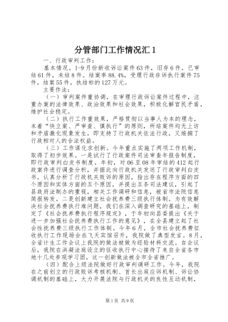 2024年分管部门工作情况汇