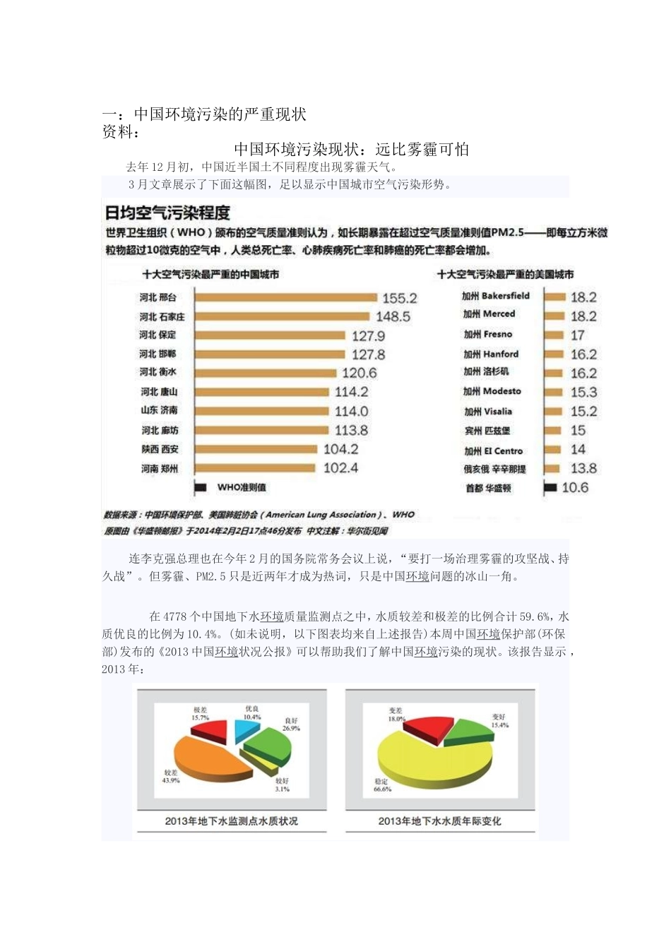 国内环保是不是先污染后治理的看法_第1页