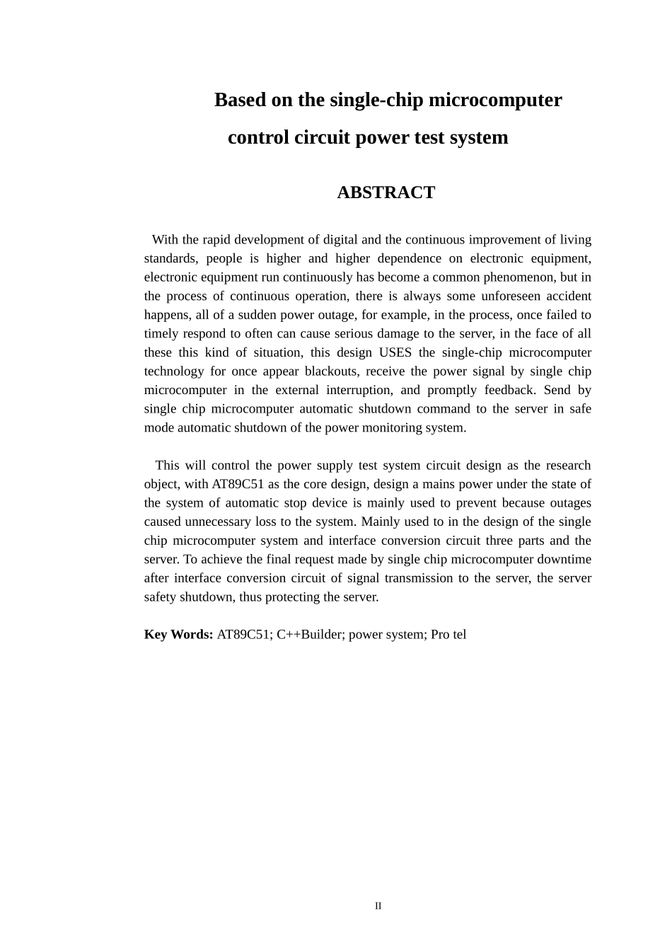 基于单片机控制电源检测系统电路_第3页