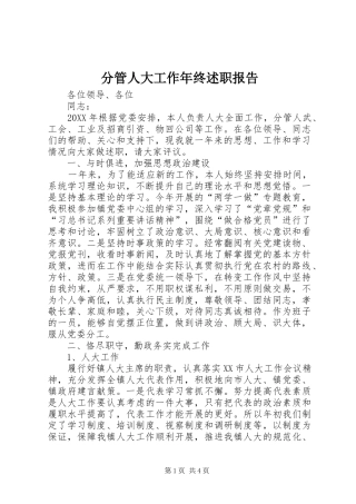 2024年分管人大工作年终述职报告