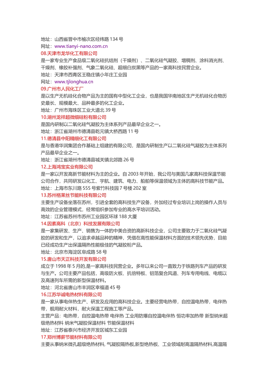 国内气凝胶行业公司一览_第2页