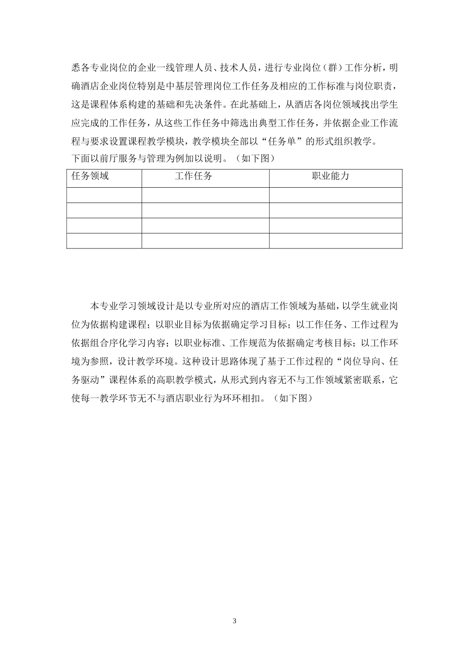 基于工作过程的高职酒店管理专业建设策略分析_第3页