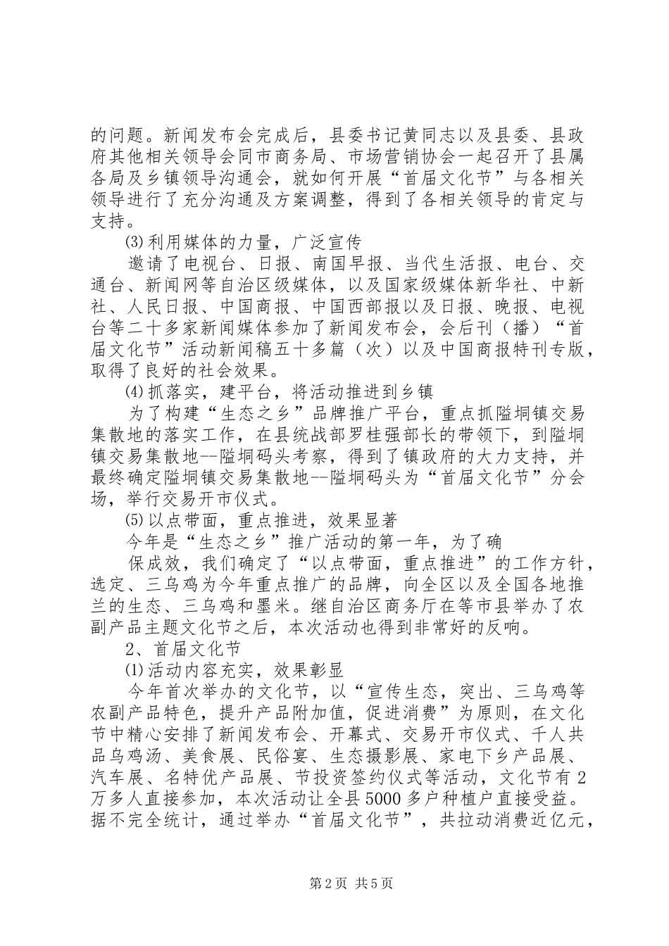 2024年分析首届文化节工作情况总结_第2页