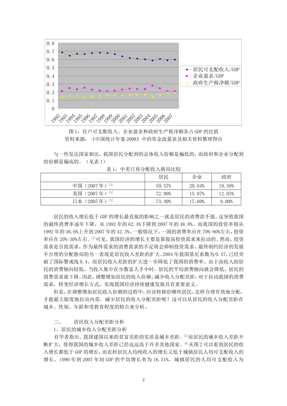 基于居民收入分配差距分析的我国增长方式转变对策研究2_第2页