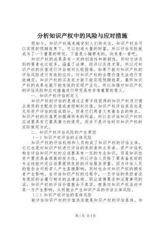 2024年分析知识产权中的风险与应对措施