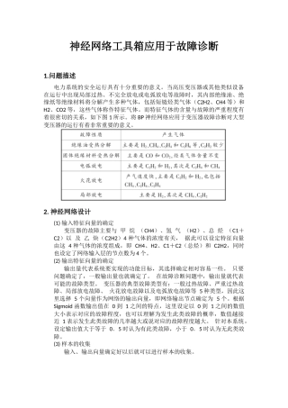 基于神经网络的故障诊断
