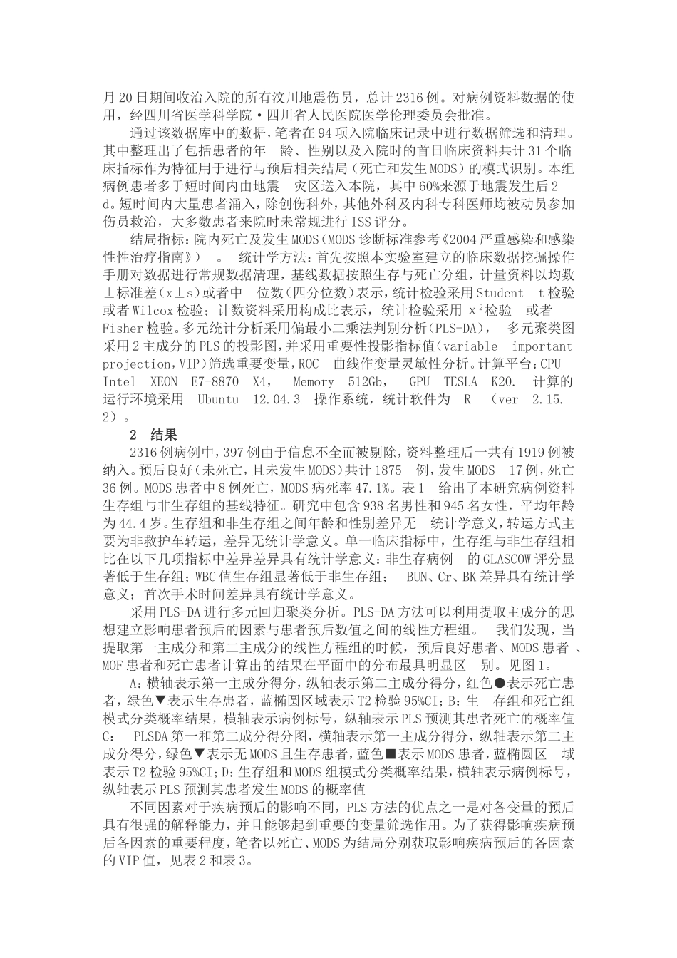 基于数据挖掘的地震创伤患者入院后结局预测模型_第2页