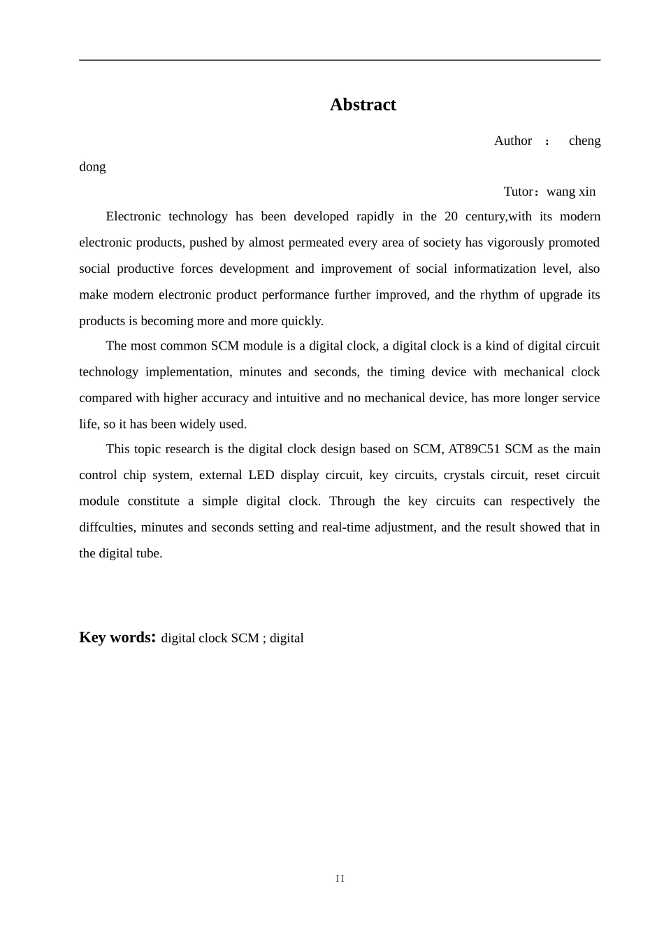 基于单片机的数字钟设计-(1)._第2页
