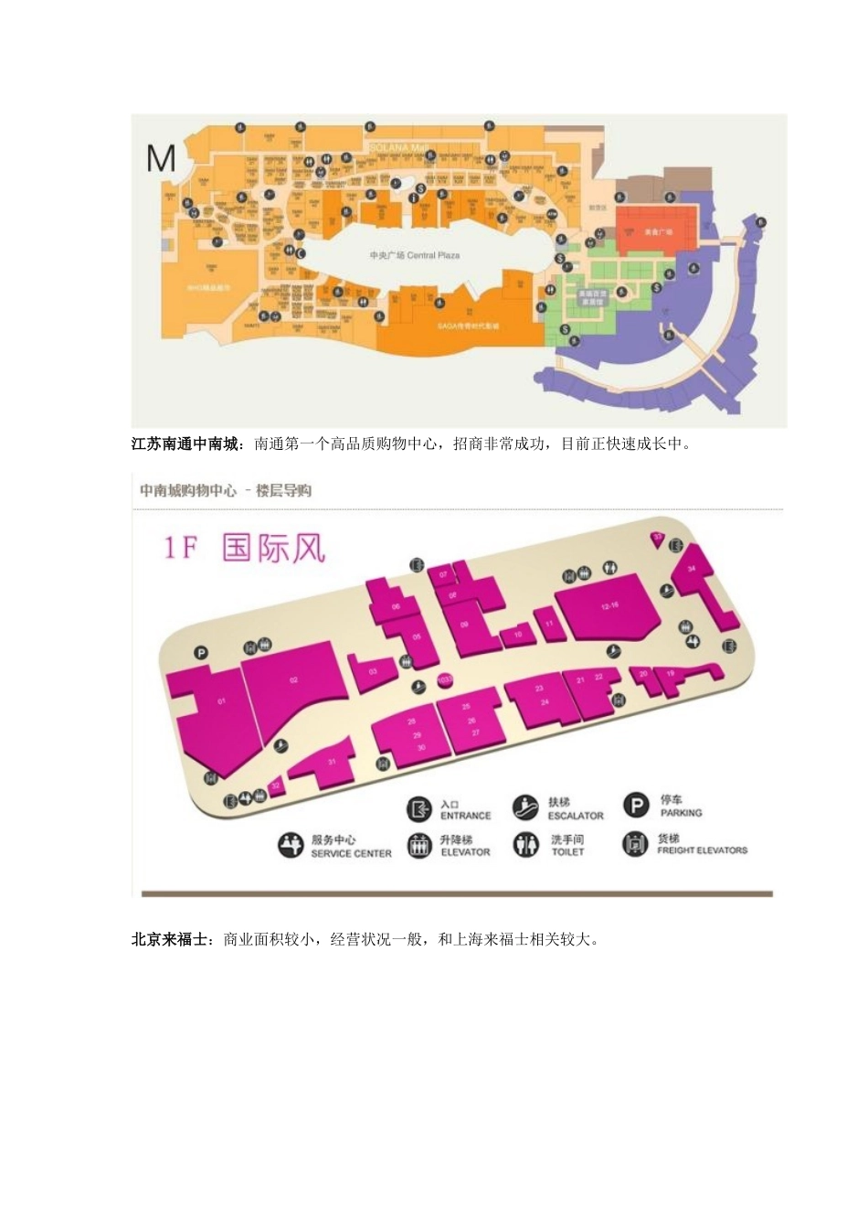 国内一些知名的购物中心平面图_第2页
