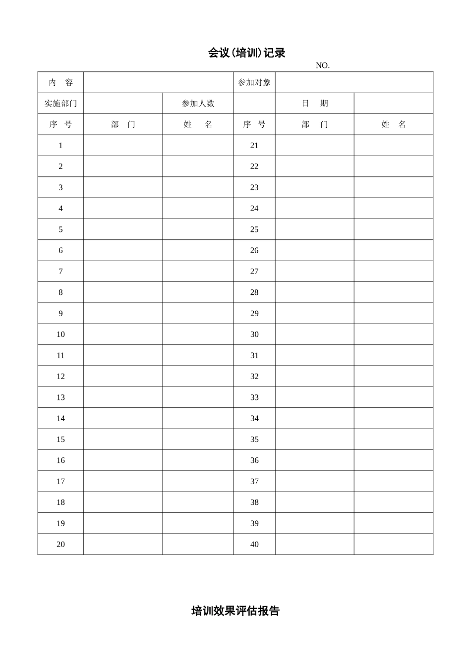 培训记录表格(同名15151)_第2页