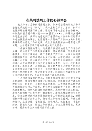 2024年在司法局工作的心得体会